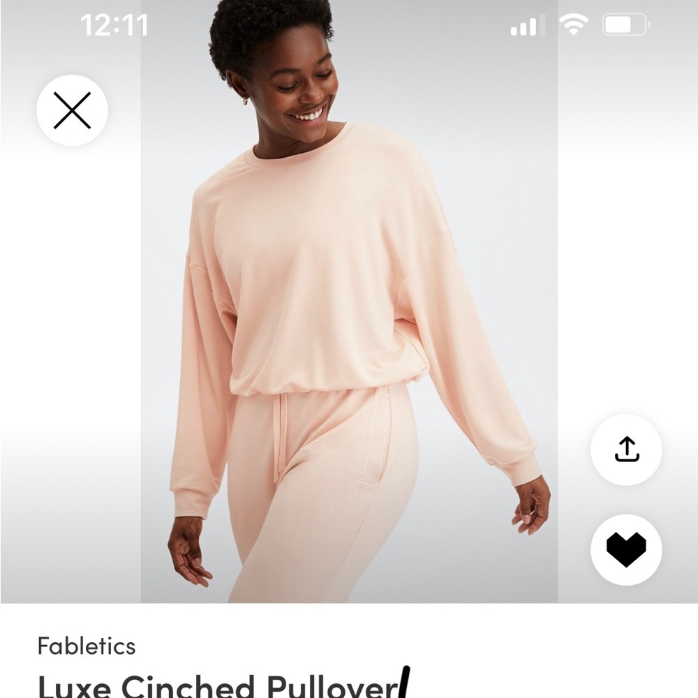 Peach Fabletics Jogger Set